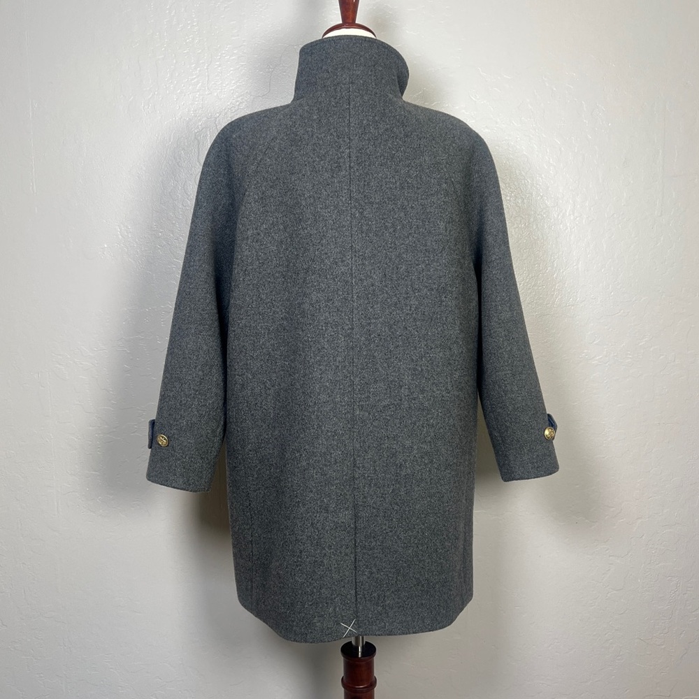 J.CREW Women Size 8P Heather Gray Toscana Coat Italian Stadium-cloth Wool‎ Blend - Picture 3 of 14